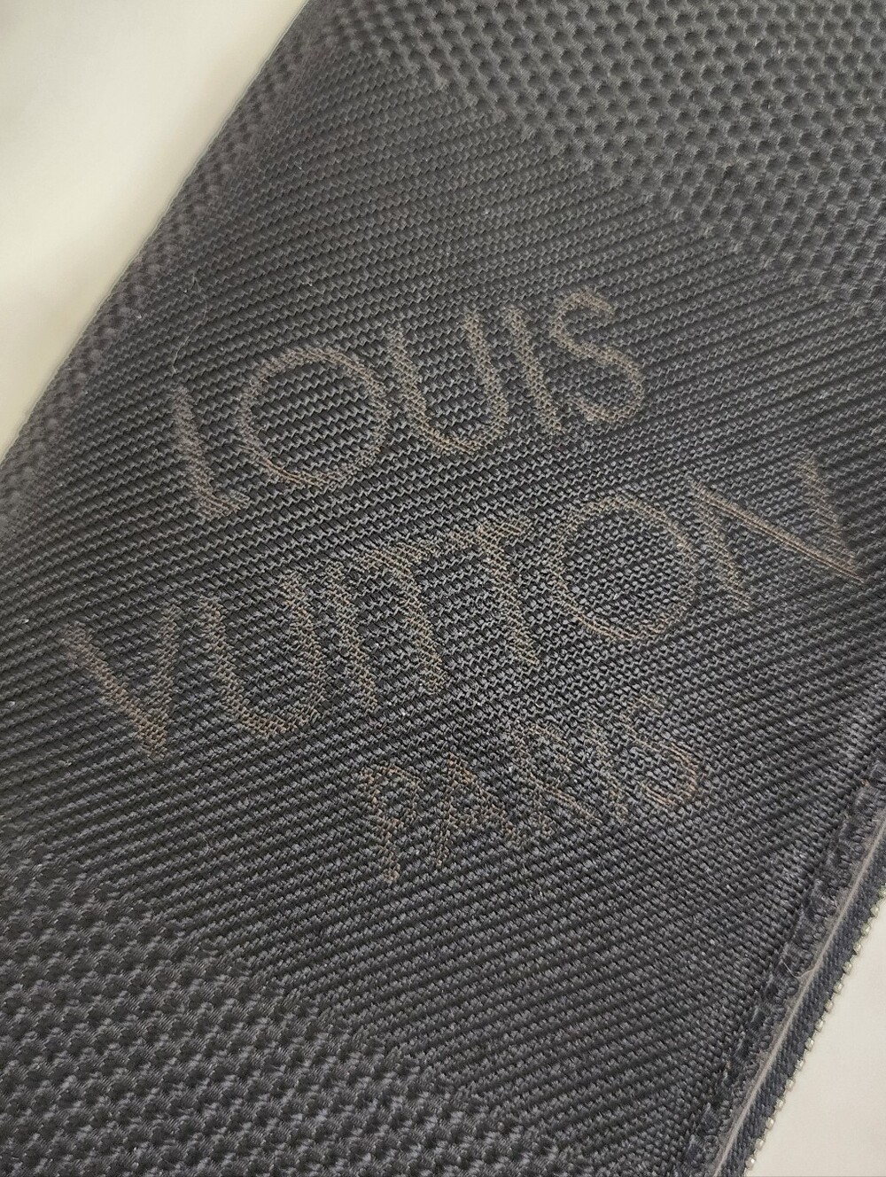 Authentic Black Nylon And Canvas LV  Damier Geant Wallet With Digital COA